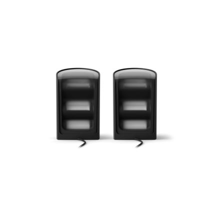 Philips - набор из 2 шт. RGBW светодиодных диммируемых проекционных светильников Hue PLAY, LED, 20 Вт, 230 В, 2000–6500 К, черный