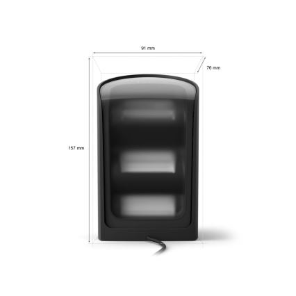 Philips - набор из 2 шт. RGBW светодиодных диммируемых проекционных светильников Hue PLAY, LED, 20 Вт, 230 В, 2000–6500 К, черный