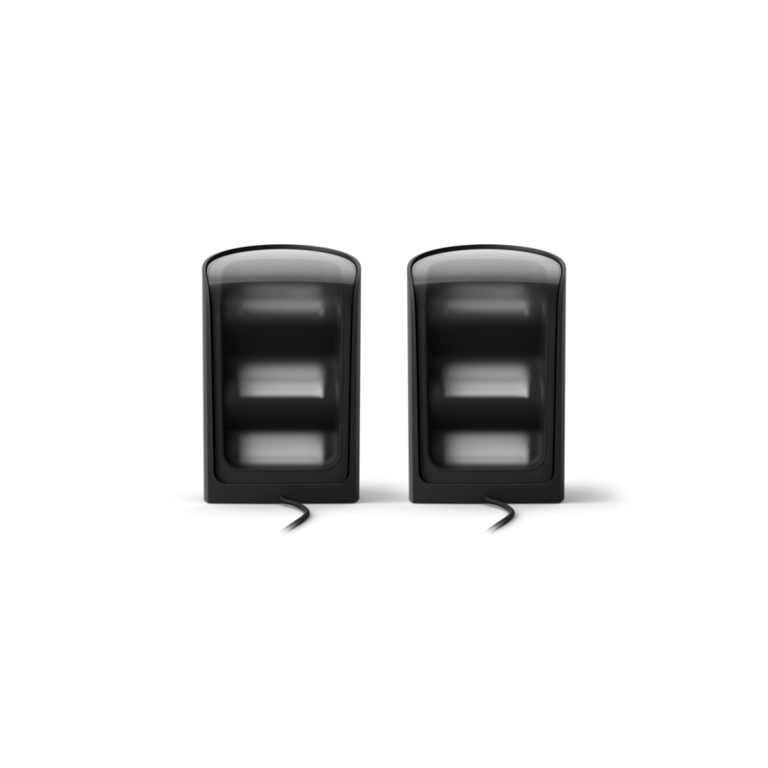 Philips - набор из 2 шт. RGBW светодиодных диммируемых проекционных светильников Hue PLAY Wall Washer, LED, 20 Вт, 230 В, 2000–6500 К, черный