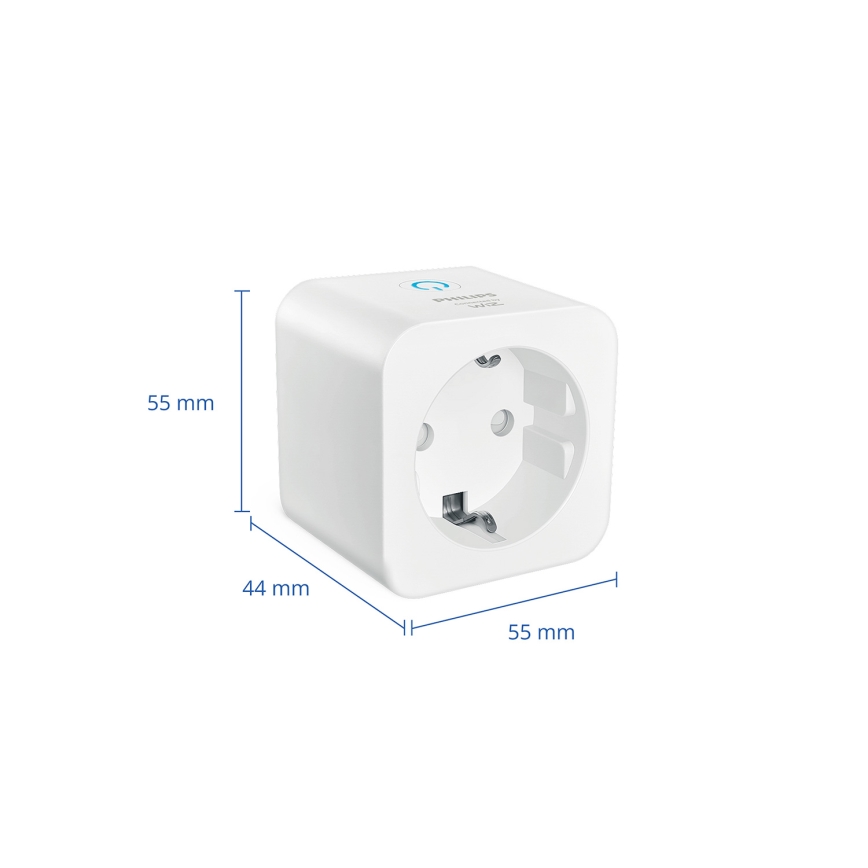 Philips - Набор из 2 умных розеток SCHUKO 2300 Вт + Wi‑Fi измеритель мощности