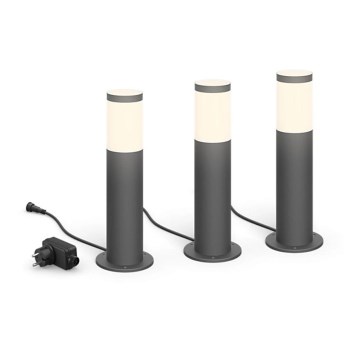 Philips - НАБОР из 3-х светодиодных уличных светильников GARDENLINK LED/24W/230V 2700K IP44