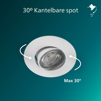 Philips - НАБОР 3x диммируемых встраиваемых потолочных светильников CILANTRO LED/5W/230V 4000K белый