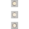 Philips - Набор из 3 встраиваемых потолочных светильников PERIDOT 1xGU10/7W/230V, серебристый