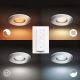 Philips - НАБОР 3x Светодиодный светильник для ванной комнаты с регулированием яркости Hue ADORE 1xGU10/5W/230V IP44 + пульт ДУ
