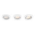 Philips - НАБОР 3x Светодиодный встраиваемый потолочный светильник 1xGU10/4,6W/230V