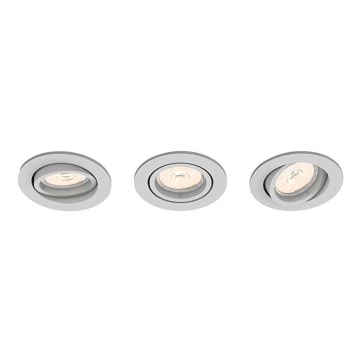Philips  - НАБОР 3x Светодиодный встраиваемый потолочный светильник 1xGU10/4,6W/230V