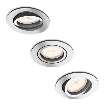 Philips - НАБІР 3x Вбудований світильник 3xGU10/5,5W/230V