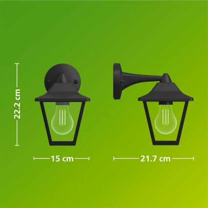 Philips - Наружный настенный светильник JULI 1xE27/25W/230V IP44