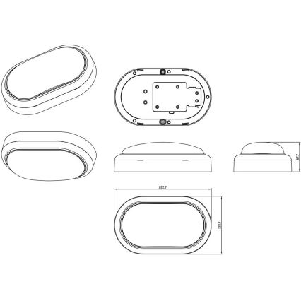 Philips - Настінний LED світильник PROJECTLINE LED/15W/230V IP65