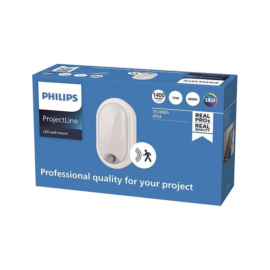 Philips - Настінний LED світильник з датчиком PROJECTLINE LED/15W/230V IP54