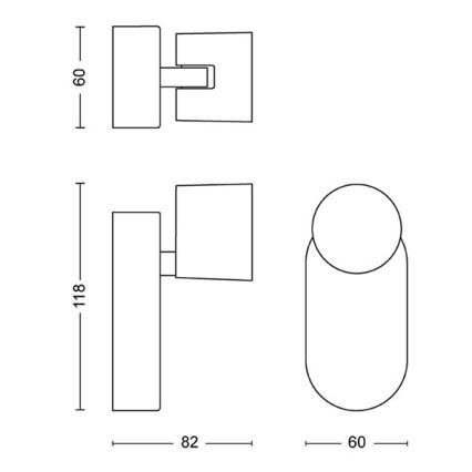 Philips - Настінний точковий LED світильник з регулюванням яскравості LED/4,5W/230V