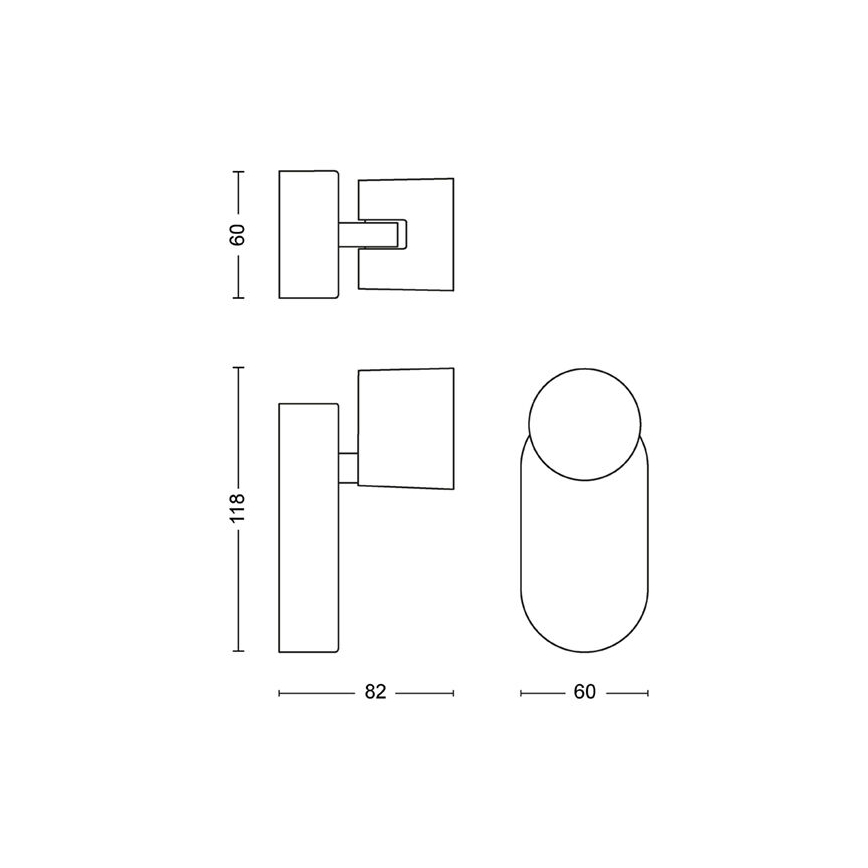 Philips - Настінний точковий LED світильник з регулюванням яскравості LED/4,5W/230V
