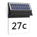 Philips - Номер дома со светодиодной подсветкой на солнечной батарее ENKARA LED/0,2W/3,7V 1800 mAh IP44