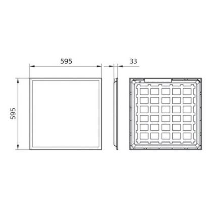 Philips Pila - LED панель для підвісної стелі LED/40W/230V 60x60 cm UGR22