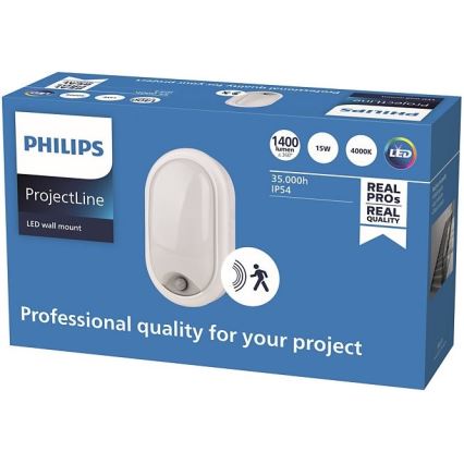 Philips - Светильник настенный с датчиком PROJECTLINE LED/15W/230V IP54