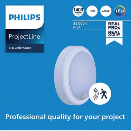 Philips - Світильник настінний LED з датчиком PROJECTLINE LED/15W/230V IP54