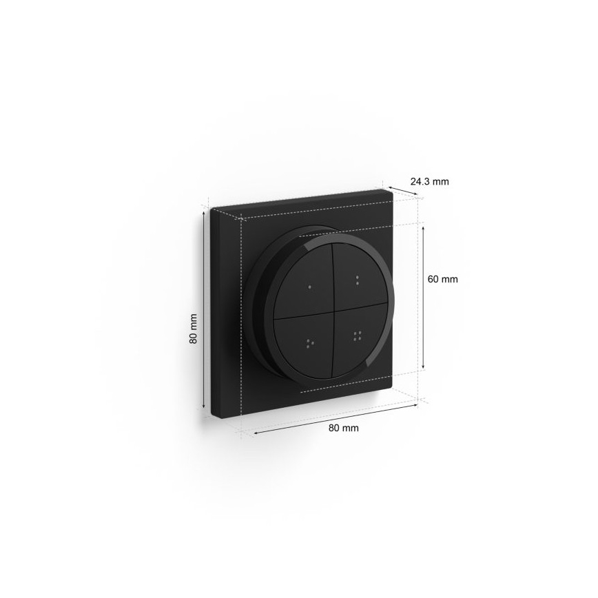 Philips - пульт ДК з перемикачем Hue TAP 1xCR2032 чорний
