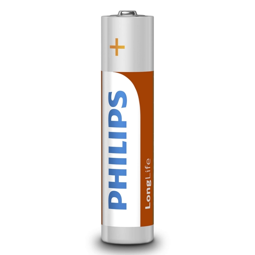 Philips R03L4B/10 - 4 шт. Цинк-хлоридна батарея AAA LONGLIFE 1,5V 450mAh
