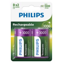 Philips R20B2A300/10 - 2 шт. Акумулятор D MULTILIFE NiMH/1,2V/3000 mAh