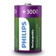 Philips R20B2A300/10 - Аккумуляторные батарейки D MULTILIFE NiMH/1,2V/3000 мАч 2 шт.