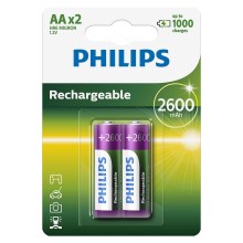 Philips R6B2A260/10 - 2 шт Батарейки акумуляторні AA MULTILIFE NiMH/1,2V/2600 mAh