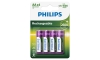 Philips R6B4B260/10 - Аккумуляторные батарейки AA MULTILIFE NiMH/1,2V/2600 мАч 4 шт.