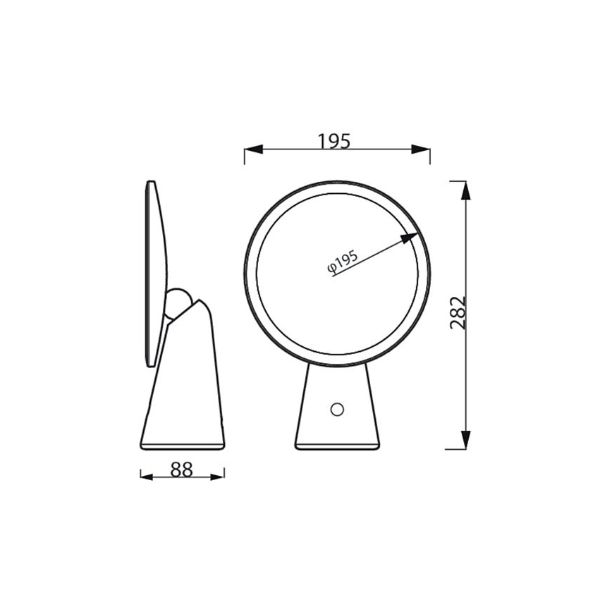 Philips - Регульоване косметичне дзеркало з LED підсвічуванням MIRROR LED/4,5W/5V