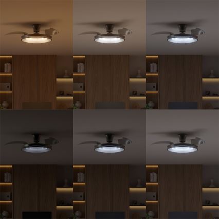 Philips - LED димований стельовий світильник з вентилятором ATLAS LED/35W/230V матовий хром + дистанційне керування