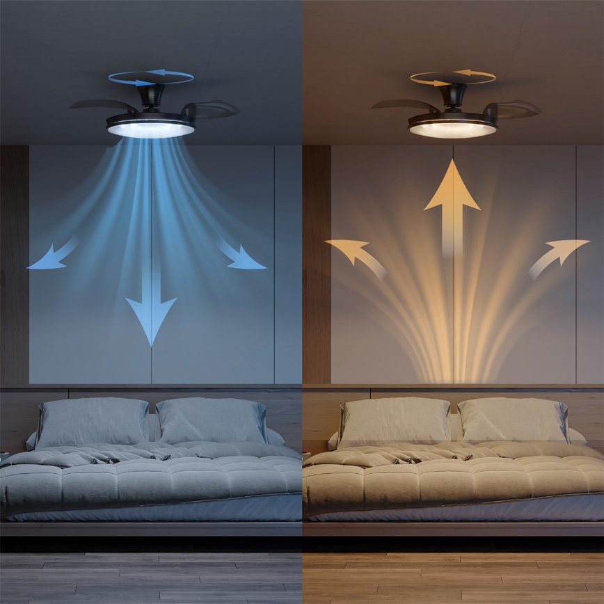 Philips - LED димований стельовий світильник з вентилятором ATLAS LED/35W/230V матовий хром + дистанційне керування