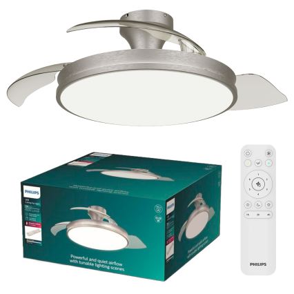 Philips - LED димований стельовий світильник з вентилятором ATLAS LED/35W/230V матовий хром + дистанційне керування