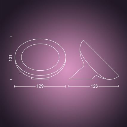 Philips - RGB LED затемнювана настільна лампа Hue BLOOM LED/7,1W/230V