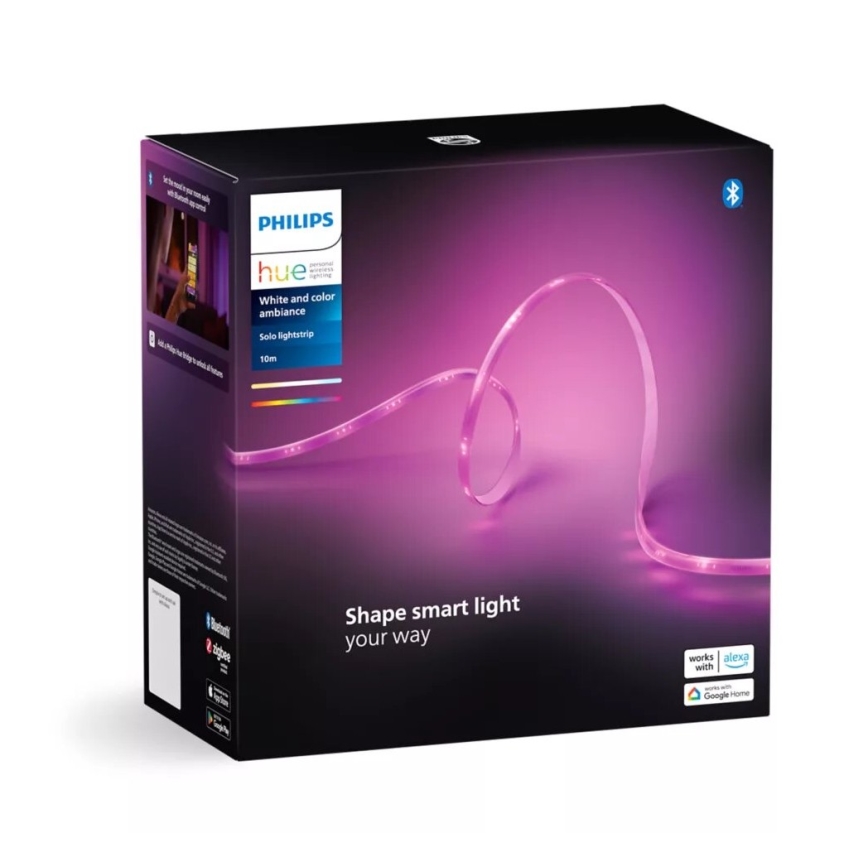 Philips - RGBW світлодіодна стрічка зі змінною яскравістю Hue WHITE AND COLOR AMBIANCE 10m LED/20W/230V 2000-6500K