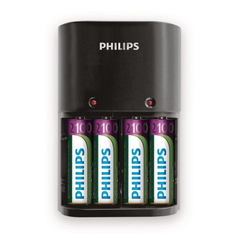 Philips SCB1490NB/12 - Зарядний пристрій для акумуляторів MULTILIFE 4xAA 2100 mAh 230V