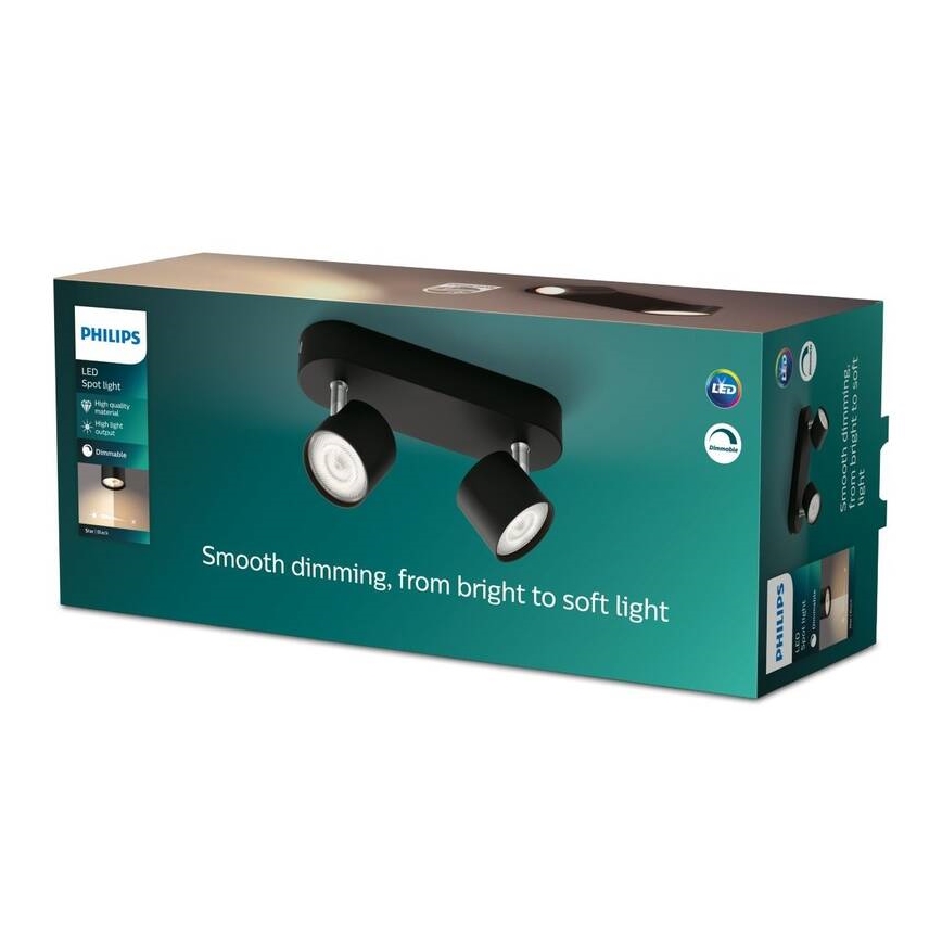 Philips - Светильник точечный светодиодный с диммером 2xLED/4,5W/230V