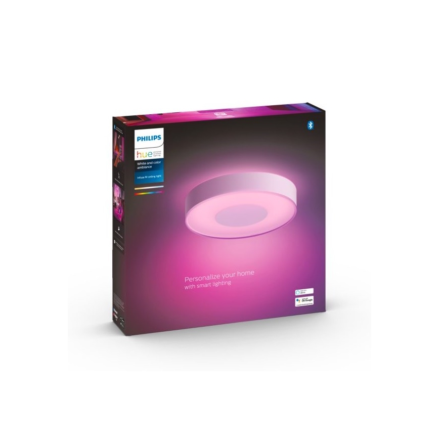 Philips -Стельовий LED RGB світильник з регулюванням яскравості Hue INFUSE LED/33,5W/230V 2000-6500K ⌀ 381 мм білий