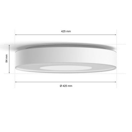 Philips - Стельовий LED RGB світильник з регулюванням яскравості Hue INFUSE LED/52,5W/230V 2000-6500K ⌀ 425 мм білий