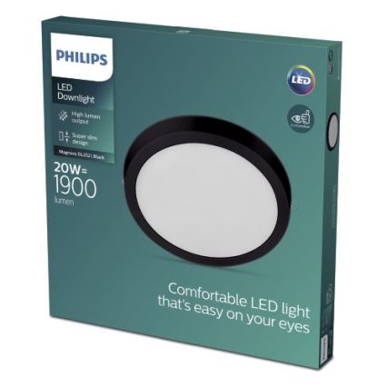 Philips - Стельовий LED світильник LED/20W/230V 2700K чорний
