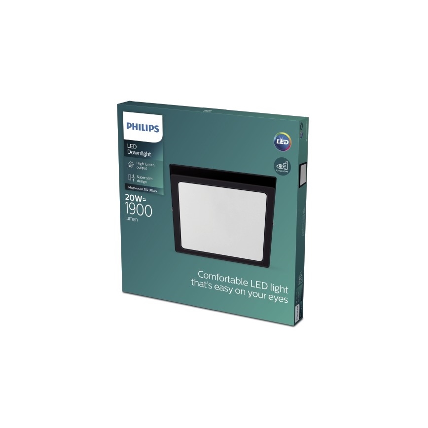 Philips - Стельовий LED світильник LED/20W/230V 2700K чорний