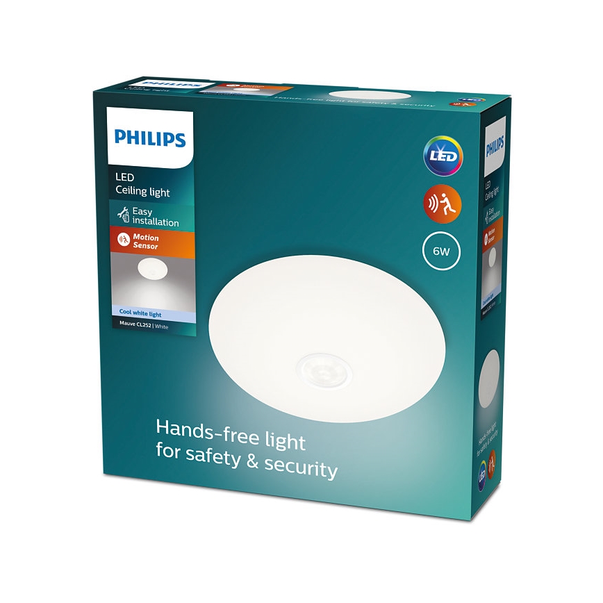 Philips - Стельовий LED світильник з датчиком MAUVE LED/6W/230V 4000K