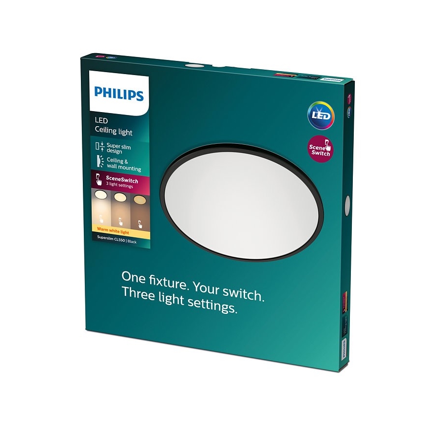 Philips - Стельовий LED світильник з регулюванням яскравості SCENE SWITCH LED/18W/230V