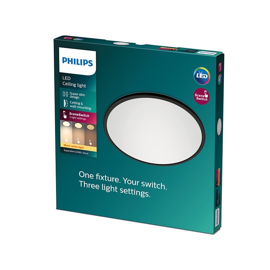 Philips - Стельовий LED світильник з регулюванням яскравості SUPERSLIM CL550 LED/15W/230V