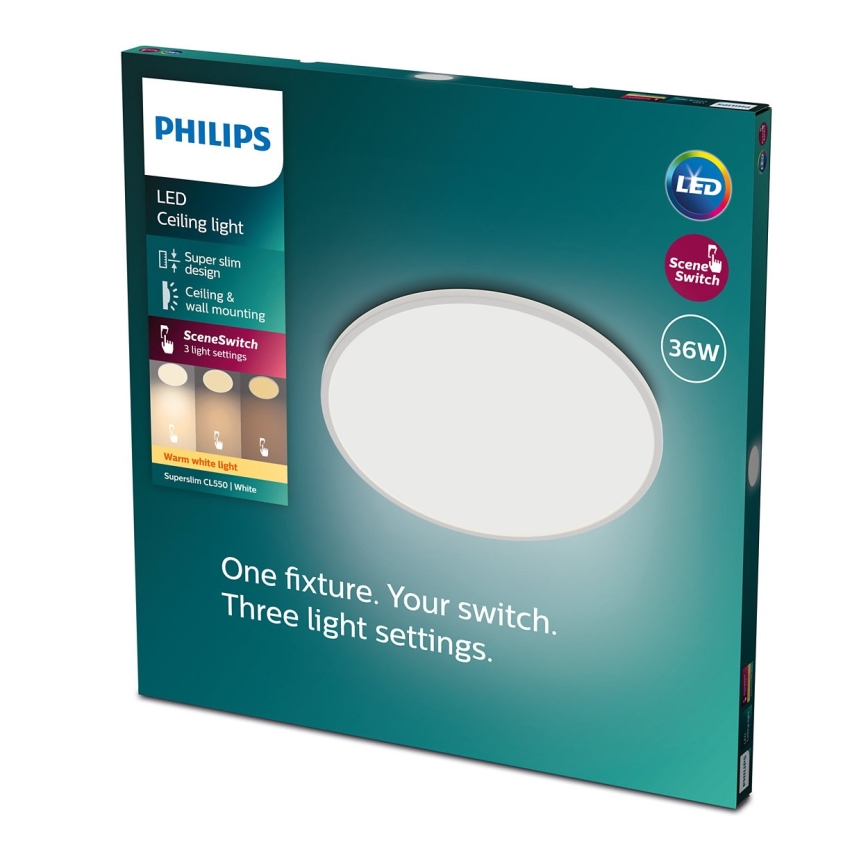 Philips - Стельовий LED світильник з регулюванням яскравості SCENE SWITCH LED/36W/230V