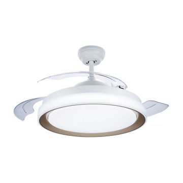 Philips-Стельовий LED світильник з вентилятором LED/35W/230V 5500/4000/2700K + пульт дистанційного керування золотий