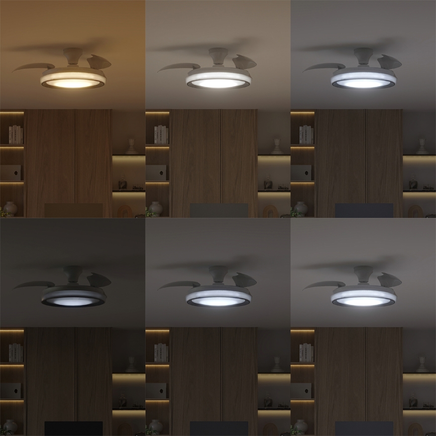 Philips - LED з регулюванням яскравості стельний світильник з вентилятором BLISS LED/35W/230V білий + пульт дистанційного керування