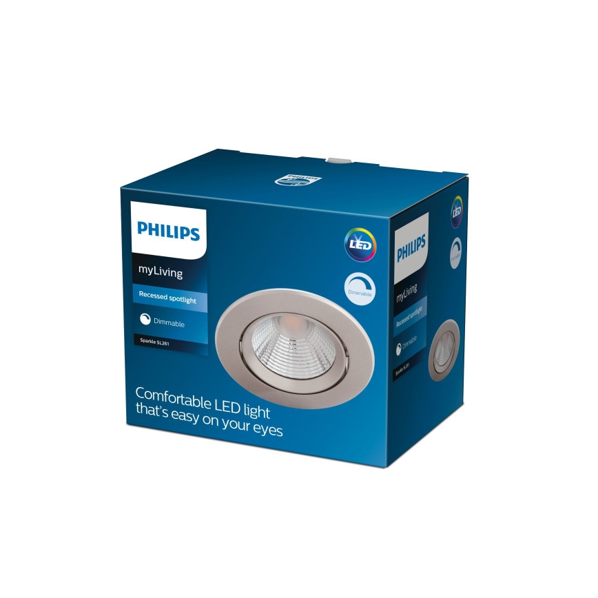 Philips - Стельовий вбудований LED світильник з регулюванням яскравості SPARKLE LED/5,5W/230V