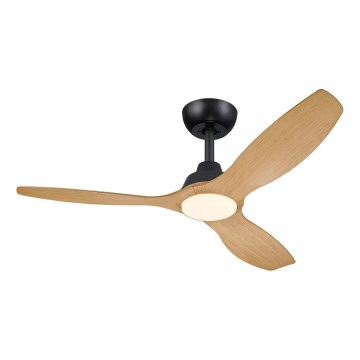 Philips - стельовий вентилятор OLAS LED, з регулюванням яскравості, 24W/230V, Ø 132 см, чорний/коричневий + пульт дистанційного керування