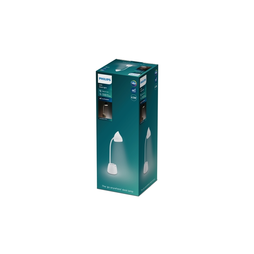 Philips - Светодиодная сенсорная настольная лампа с регулированием яркости HAT LED/4,5W/5V 1800 mAh 3000/4000/5700K CRI 90