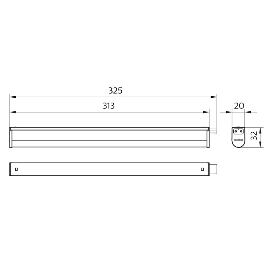 Philips - Светодиодная лампа для подсветки кухонной столешницы PROJECTLINE LED/3,4W/230V 3000/4000/6500K