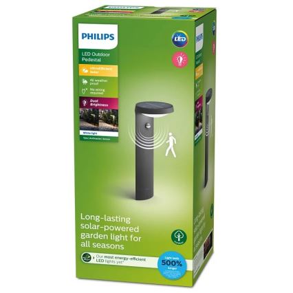 Philips - Светодиодная лампа на солнечной батарее с датчиком LED/1,2W/4V 3000K IP44