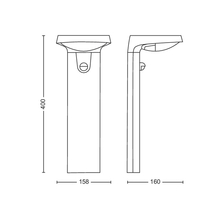 Philips - Светодиодная лампа на солнечной батарее с датчиком LED/1,2W/4V 3000K IP44